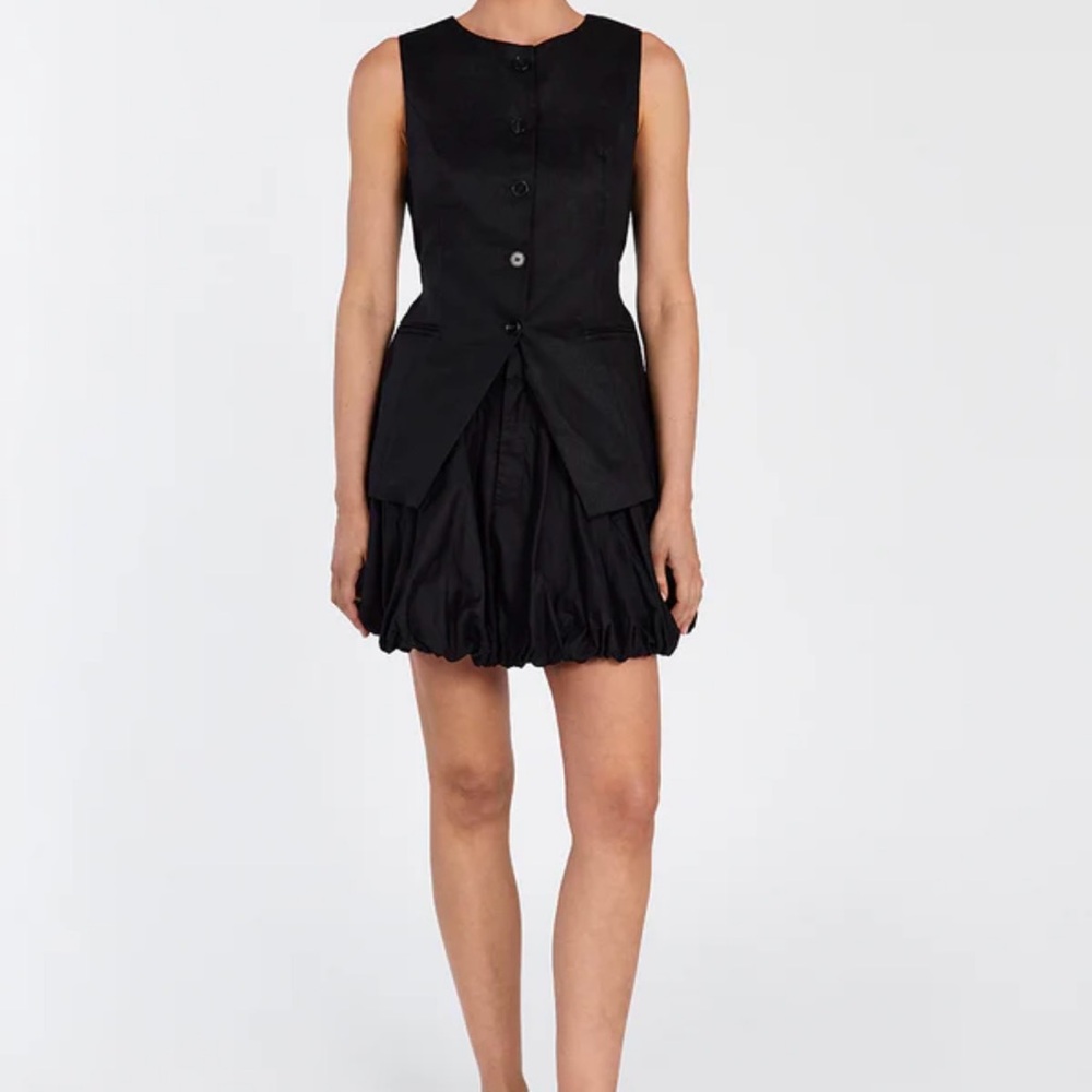 Maria Black Linen Mini Skirt